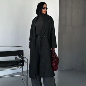 Women's NVLT Oversized Black Wool Coat From Anthropologie - NWT, Size XL